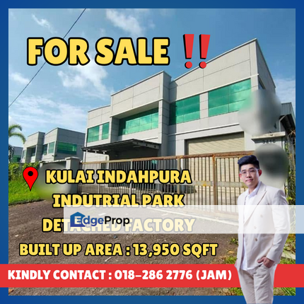 Kulai Indahpura Park. Detached Factory For Sale, Johor, Kulai