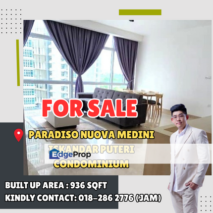 Paradiso Nuova Medini, Iskandar Puteri. Condominium For Sale With Fully Fursnished, Johor, Nusajaya