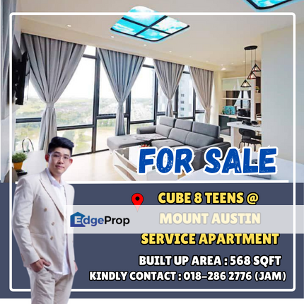 Cube 8 Teens, Mount Austin. Service Apartment For Sale With Fully Furnished, Johor, Johor Bahru