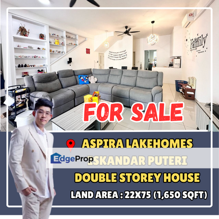 Aspira Lakehomes, Iskandar Puteri. Double Storey House For Sale, Johor, Gelang Patah