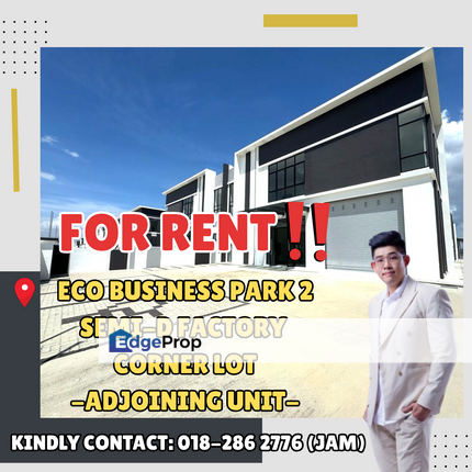 Eco Business Park 2,Senai. Semi D Factory For Rent, Johor, Senai