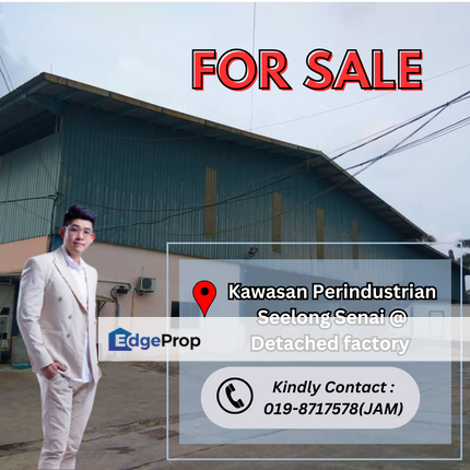 Kawasan Perindustrian Seelong, Senai. Detached Factory For Sale , Johor, Senai