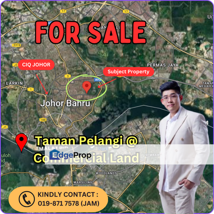 Taman Pelangi, Jb town Commercial Land For Sale, Johor, Johor Bahru