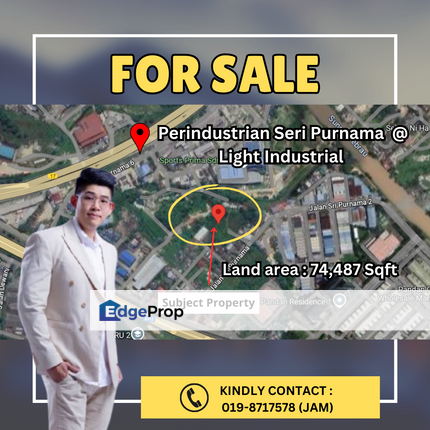 Perindustrian Seri Purnama , Industrial Land for Sale, Johor, Johor Bahru