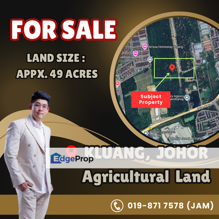 Kluang , Johor. Agricultural Land for Sale, Johor, Kluang