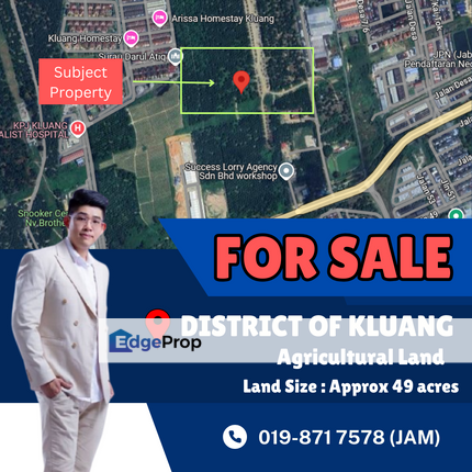 Kluang, Agricultural Land For Sale, Johor, Kluang