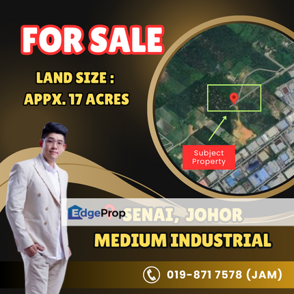 Senai, Medium Industrial Land For Sale, Johor, Senai