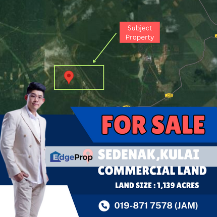 Sedenak, Kulai Johor.  Zone Commercial & Zone Housing Land For Sale, Johor, Kulai