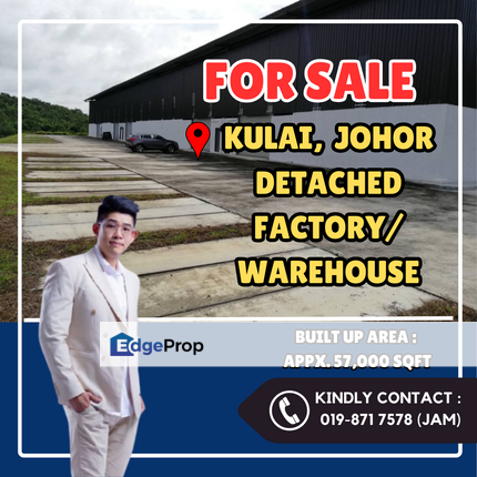 Kulai, Detached Factory / Warehouse Medium Industrial For Sale, Johor, Kulai