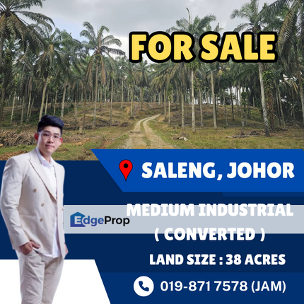 Saleng, johor. Medium Industrial Land For Sale, Johor, Kulai