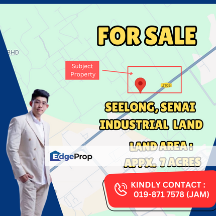 Seelong, Senai. Industrial Land For Sale, Johor, Senai