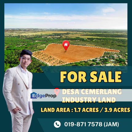 Desa Cemerlang Medium Industry Land For Sale, Johor, Johor Bahru