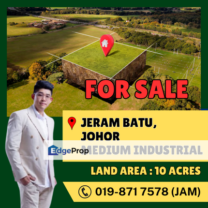 Jeram Batu, Johor. Medium Industrial Land For Sale, Johor, Pontian