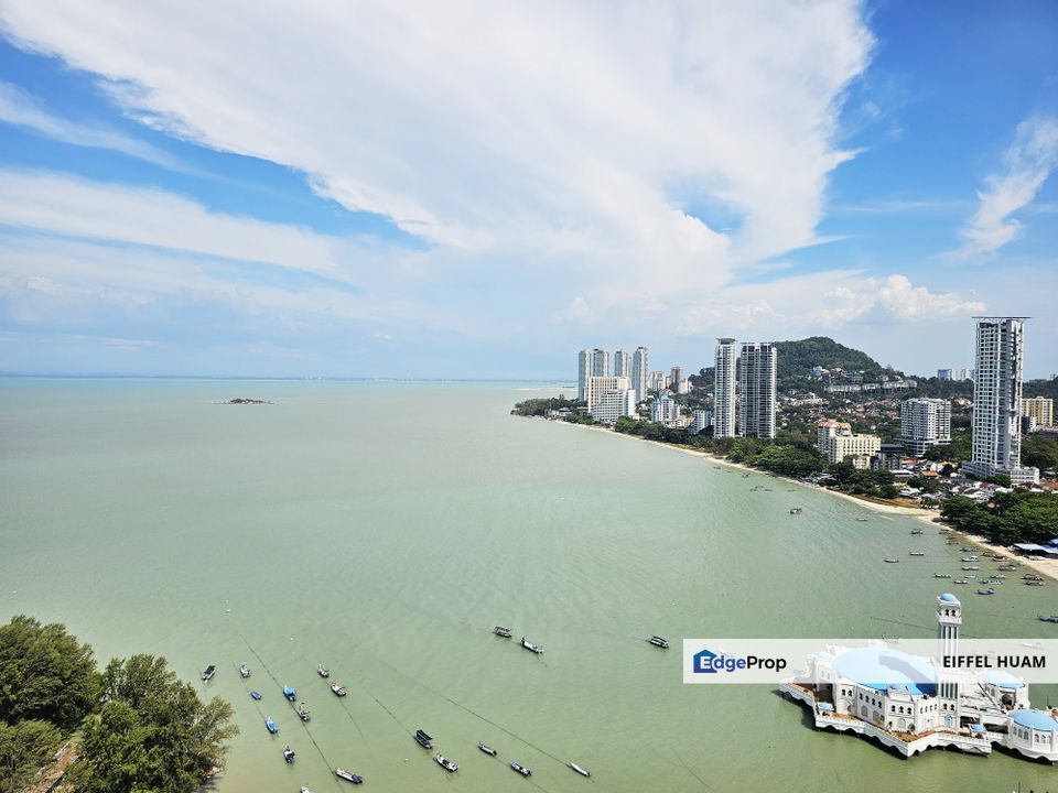 Rare Unblocked Full Sea View Condo with 3 Balconies, Penang, Tanjung Bungah