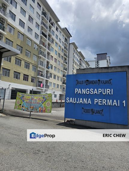 (Full Loan) Pangsapuri SAUJANA PERMAI 1 (786sf,3R2B,1CP), Taman Bukit Mutiara, Kajang , Selangor, Kajang