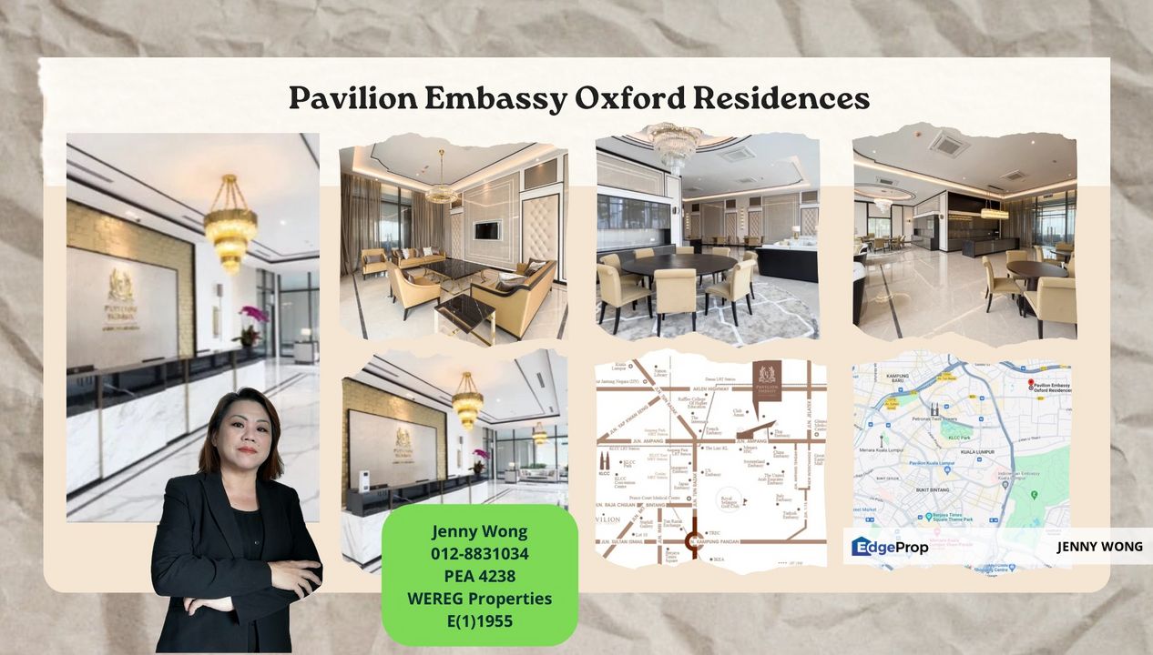 Jalan Ampang Kuala Lumpur 4 Bed 4 Bath @ Pavilion Embassy Oxford Residence For Rent, Kuala Lumpur, Keramat