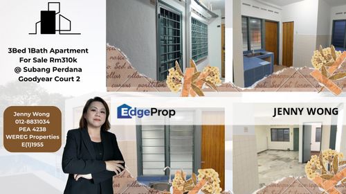 SALE: 3Bed 1Bath Apartment @ Subang Perdana Goodyear Court 2, USJ, Selangor, Selangor, USJ