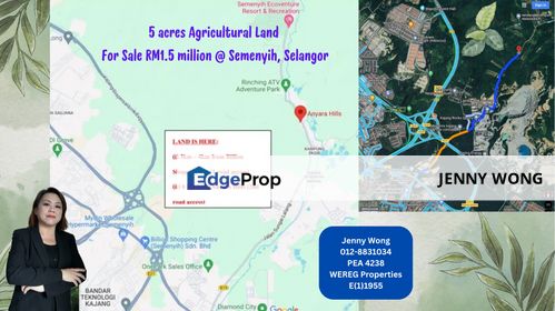 SALE: 5 acres Agricultural Land @ Semenyih, Selangor, Selangor, Hulu Langat