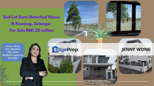 SALE: End Lot Semi-Detached House @ M Residence Canal Link, Rawang, Selangor, Selangor, Rawang