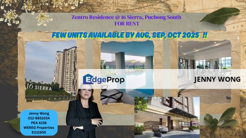 16 Sierra Puchong South Selangor 4b 2b Serviced Apartment Fully Furnished For Rent, Selangor, Puchong South