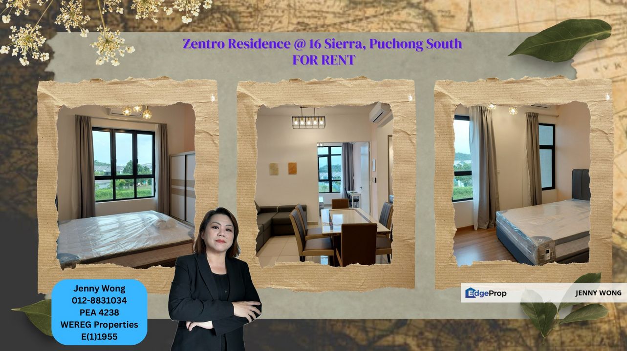 16 Sierra Puchong South Selangor 4b 2b Serviced Apartment Fully Furnished For Rent, Selangor, Puchong South