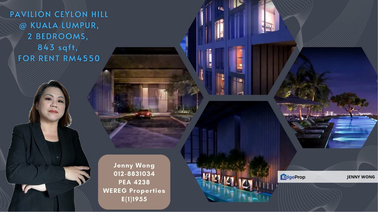 Pavilion Ceylon Hill Bukit Bintang Kuala Lumpur Serviced Apartment 2 Bedrooms 843 sqft For Rent, Kuala Lumpur, Bukit Bintang