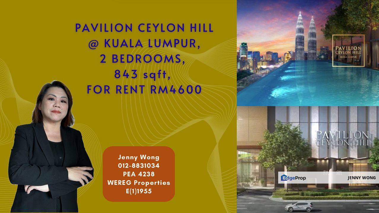 Pavilion Ceylon Hill Bukit Bintang Kuala Lumpur Serviced Apartment 2 Bedrooms 843 sqft For Rent, Kuala Lumpur, Bukit Bintang