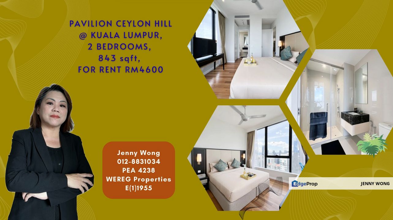Pavilion Ceylon Hill Bukit Bintang Kuala Lumpur Serviced Apartment 2 Bedrooms 843 sqft For Rent, Kuala Lumpur, Bukit Bintang