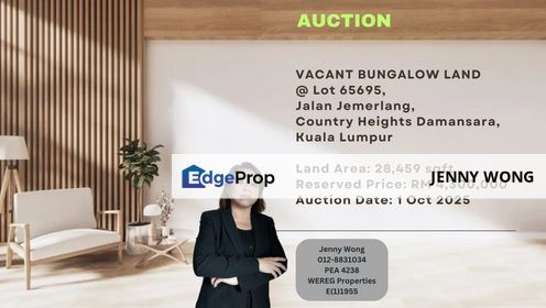 Jalan Jemerlang, Country Heights Damansara, Kuala Lumpur, VACANT BUNGALOW LAND FOR AUCTION, Kuala Lumpur, Country Heights Damansara