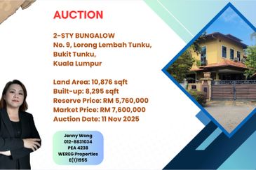 Bukit Tunku (Kenny Hills), Kuala Lumpur, 2-STY BUNGALOW FOR AUCTION