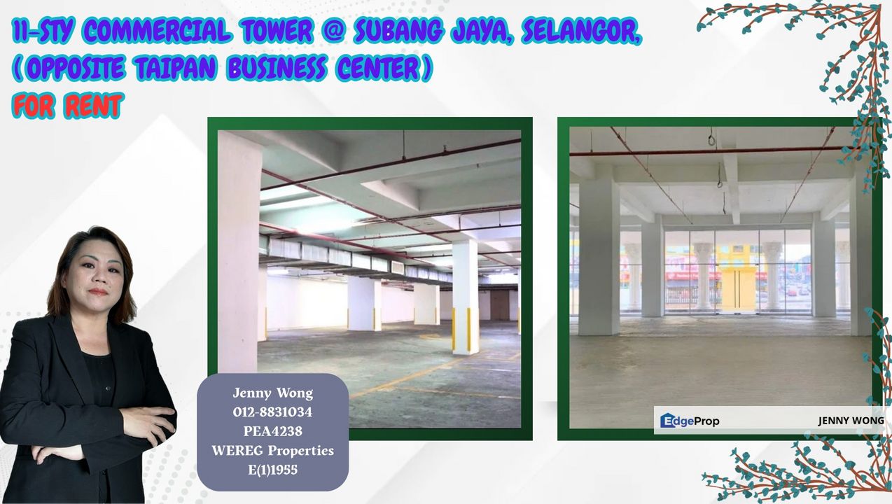 Subang Jaya, Selangor, 11-STY COMMERCIAL TOWER @ WISMA TOP SPEED FOR RENT (OPPOSITE USJ TAIPAN BUSINESS CENTER), Selangor, Subang Jaya