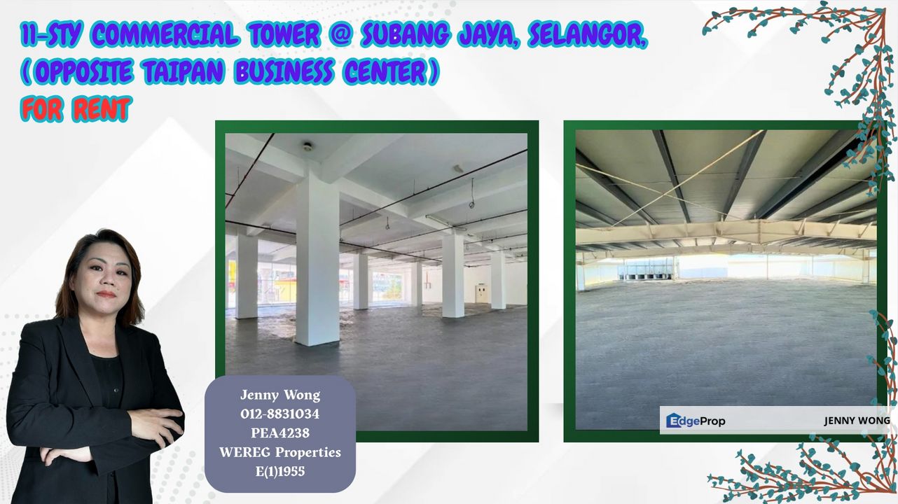 Subang Jaya, Selangor, 11-STY COMMERCIAL TOWER @ WISMA TOP SPEED FOR RENT (OPPOSITE USJ TAIPAN BUSINESS CENTER), Selangor, Subang Jaya