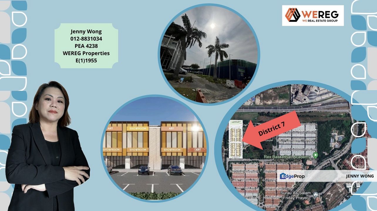 DISTRICT 7, SETIA ALAM, SELANGOR, 2-sty SHOPS OFFICES With Full Glass Concept And 20 ft Ceiling Height FOR RENT (20 units available!), Selangor, Setia Alam/Alam Nusantara