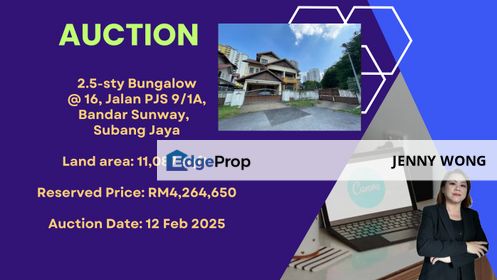 AUCTION: 2.5-sty Bungalow @ Bandar Sunway, Subang Jaya, Selangor, Bandar Sunway