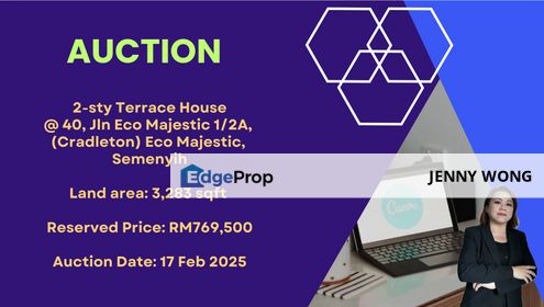 AUCTION: 2-sty Terrace House @ (Cradleton) Eco Majestic, Semenyih, Selangor, Semenyih