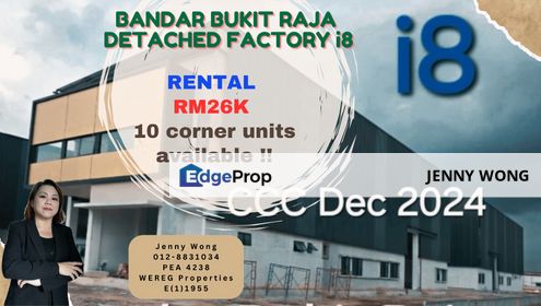 RENT: Bandar Bukit Raja Detached Factory i8 @ Klang , Selangor, Klang