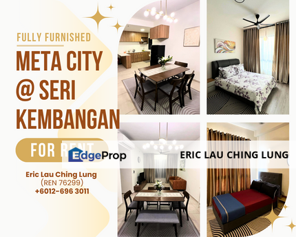 Meta City - New Condo Seri Kembangan [Very Nice Fully Furnished] ✨ Best of UPM Students with 3 Rooms , Selangor, Seri Kembangan