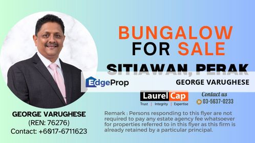 For Sale: Bungalow in Sitiawan, Perak, Manjung