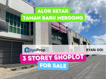 3-Storey Shoplot for Sale @ Mergong, Alor Setar – Prime Spot, High Traffic, Ideal for Business & Investment!, Kedah, Alor Setar