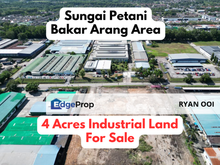 4 Acres Industrial Land For Sale @ Bakar Arang Area, Sungai Petani, Kedah, Kedah, Sungai Petani