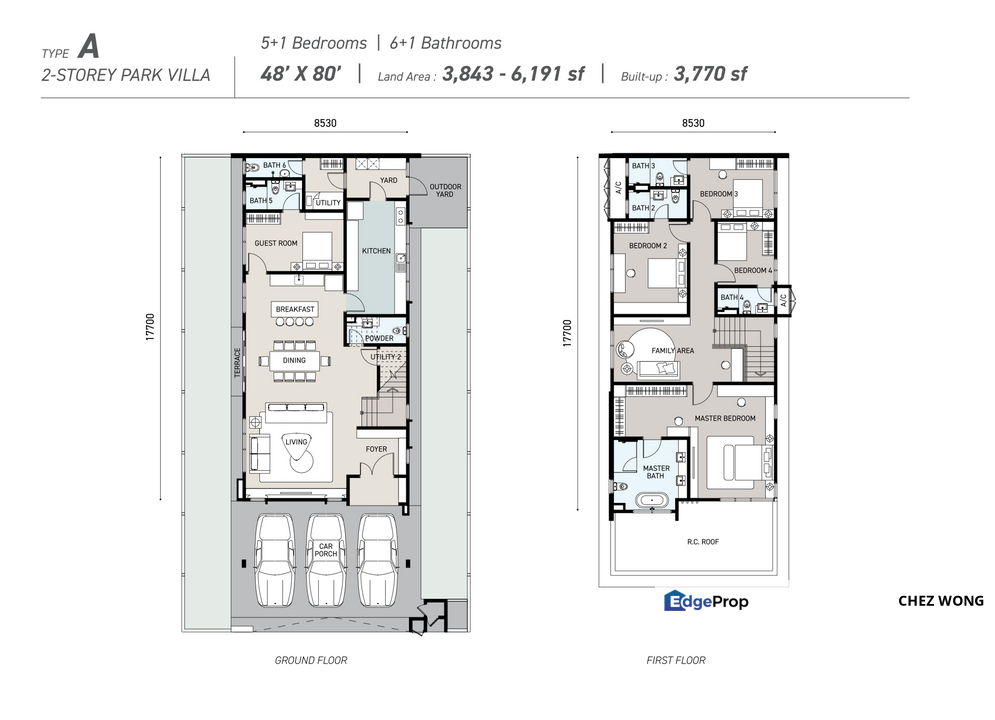 Freesia Residence: Spacious 2 Storey Park Villa with 3,770 sqft Built Up Size For Sale in Tropicana Aman, Selangor, Telok Panglima Garang