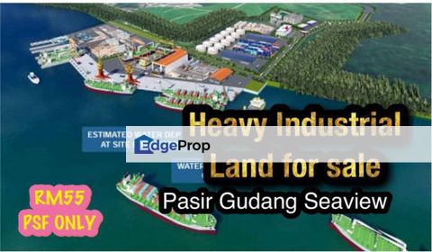 Pasir Gudang  Heavy Industrial Land  - Converted & Premium Paid SEASIDE for sale, Johor, Pasir Gudang