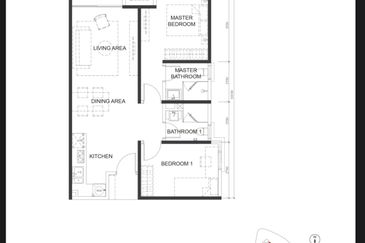 The M@Medini Microlink 2beds 2baths FF for rent