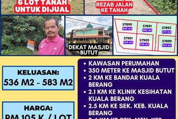 6 LOT TANAH PERUMAHAN UNTUK DIJUAL DI JALAN CIKGU KARIM, KUALA BERANG, TERENGGANU