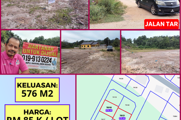 2 LOT TANAH PERUMAHAN UNTUK DIJUAL DI KAMPUNG BINJAI, JALAN TOK KAH, DUNGUN, TERENGGANU