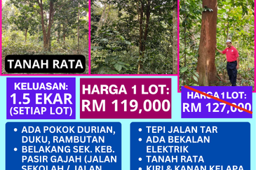 3 LOT TANAH KEBUN UNTUK DIJUAL DI PASIR GAJAH, KEMAMAN, TERENGGANU
