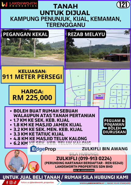 TANAH UNTUK DIJUAL DI KAMPUNG PENUNJUK, KIJAL, KEMAMAN, TERENGGANU, Terengganu, Kemaman
