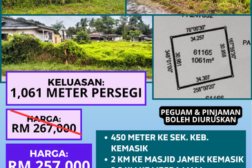 TANAH LOT PERUMAHAN UNTUK DIJUAL DI LORONG SEROJA 2, KEMASIK, KEMAMAN, TERENGGANU