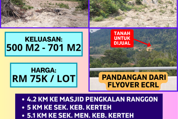20 LOT TANAH PERUMAHAN UNTUK DIJUAL DI BELAKANG PERUMAHAN DAMANSARA, JALAN LAPANGAN TERBANG KERTEH, KEMAMAN, TERENGGANU