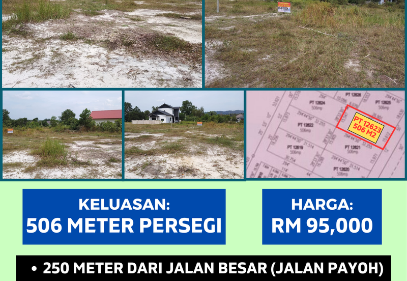 TANAH LOT PERUMAHAN UNTUK DIJUAL DI KAMPUNG PAYOH, KIJAL, KEMAMAN, TERENGGANU